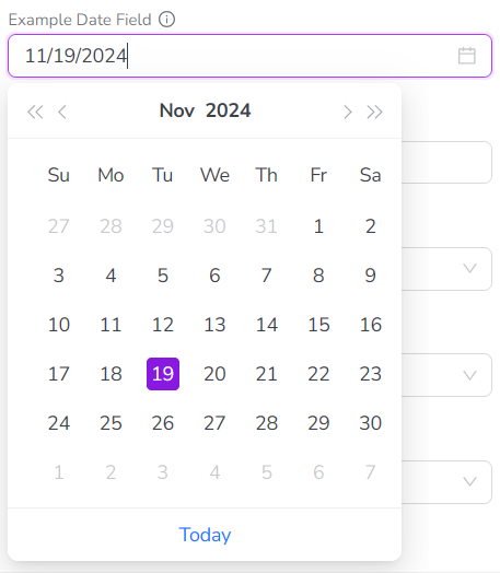 Attribute Type Example Date