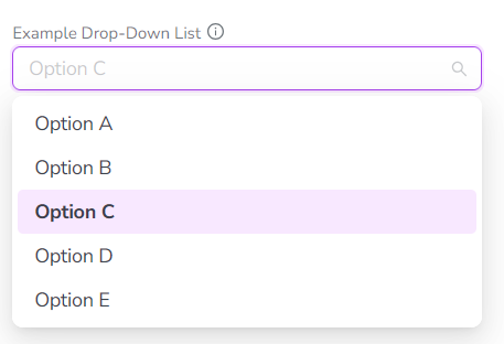 Attribute Type Example Dropdown