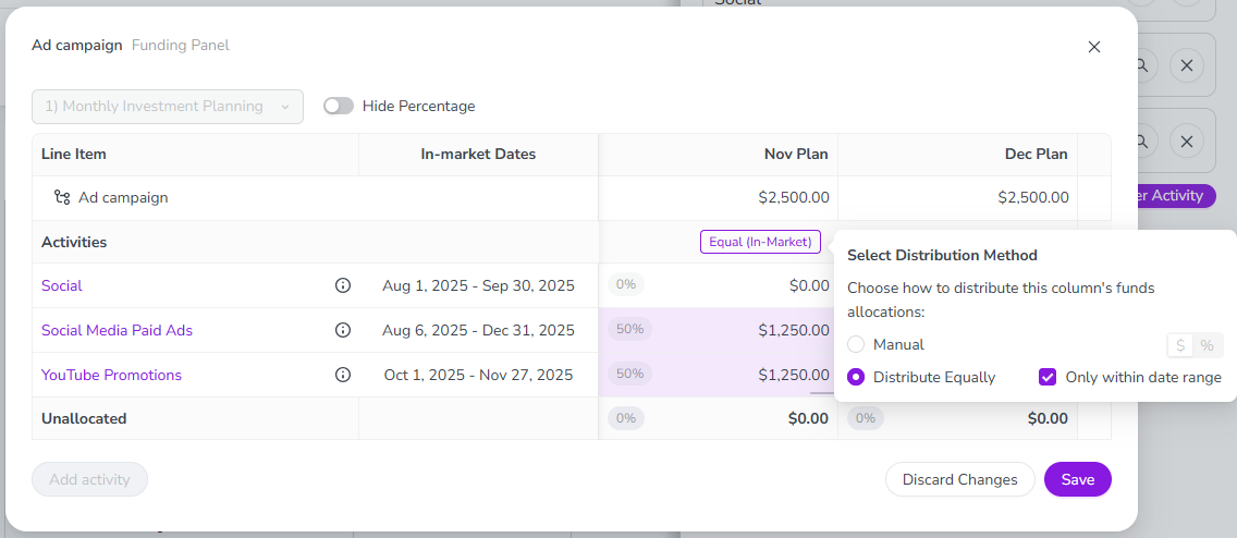 Distribution options Distribution options