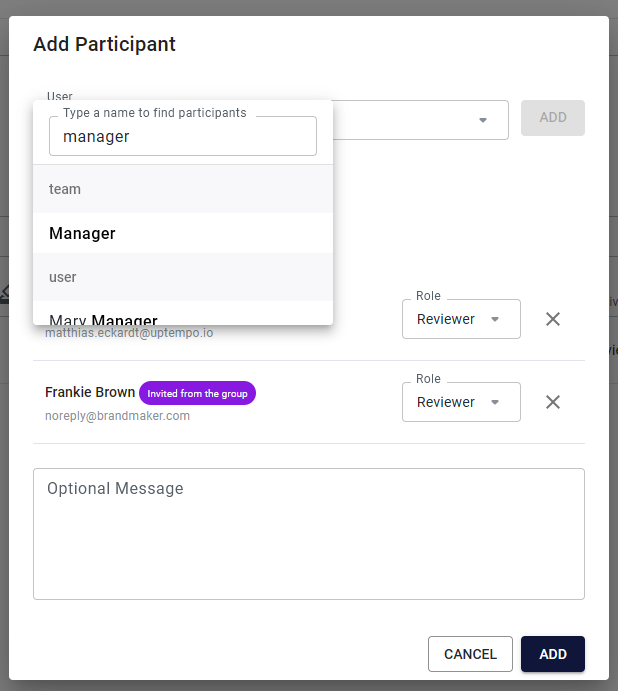 Invite group to review