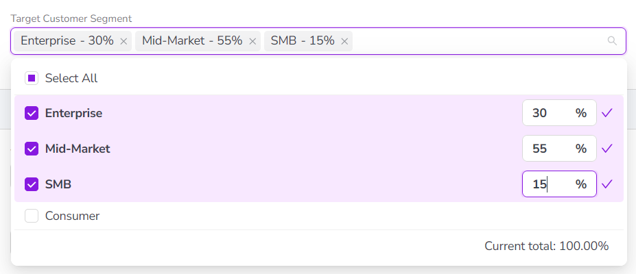 MultiSelectPercentage MultiSelectPercentage