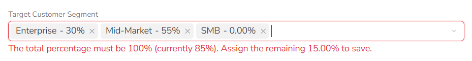 Multi select percentage error Multi select percentage error