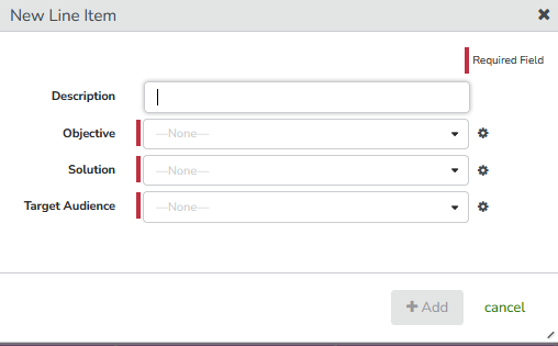 Quick entry form