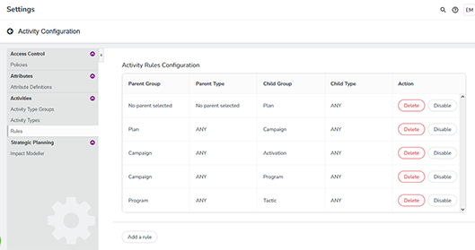 Table Rulse Create activity rules | Uptempo Documentation