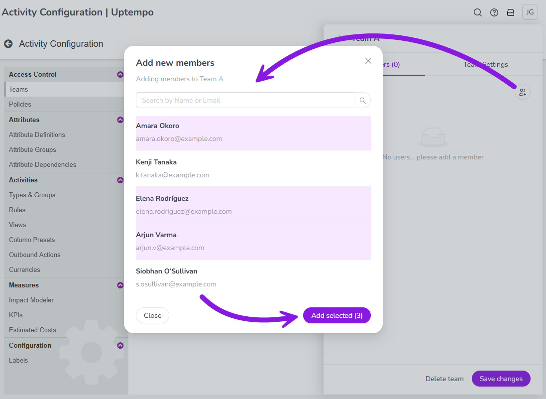 Teams add members Teams add members
